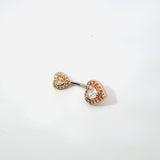 Diamante Bling Double Heart