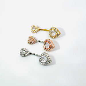 Diamante Bling Double Heart