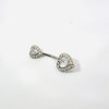 Diamante Bling Double Heart