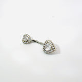 Diamante Bling Double Heart