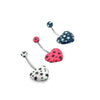 Graphic Heart and Star Navel Bars