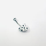 Graphic Heart and Star Navel Bars