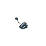 Graphic Heart and Star Navel Bars