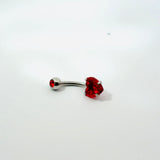 Heart Shape Gem Navel Bar