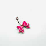 Spotty Bow Navel Bar