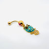 Owl Dangle and Gem Navel Bar