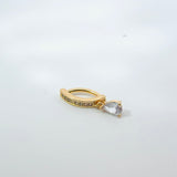 Silver Diamante Clicker Navel Ring