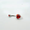 Heart Shape Gem Navel Bar