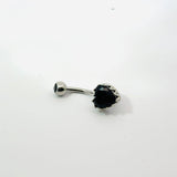 Heart Shape Gem Navel Bar