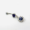 Daisy Gem Dangle Navel Bar