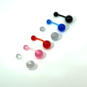 Bio Plastic Navel Bars 2pk