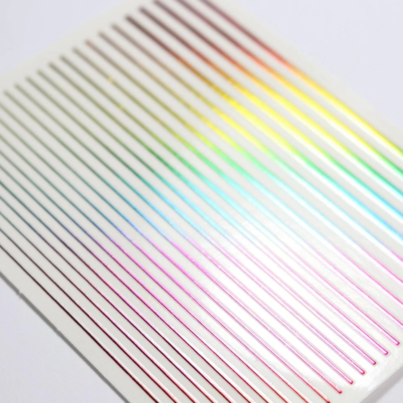 Nail Art Metallic Stripe Stickers - Various Colours - Pack of 10 Sheets