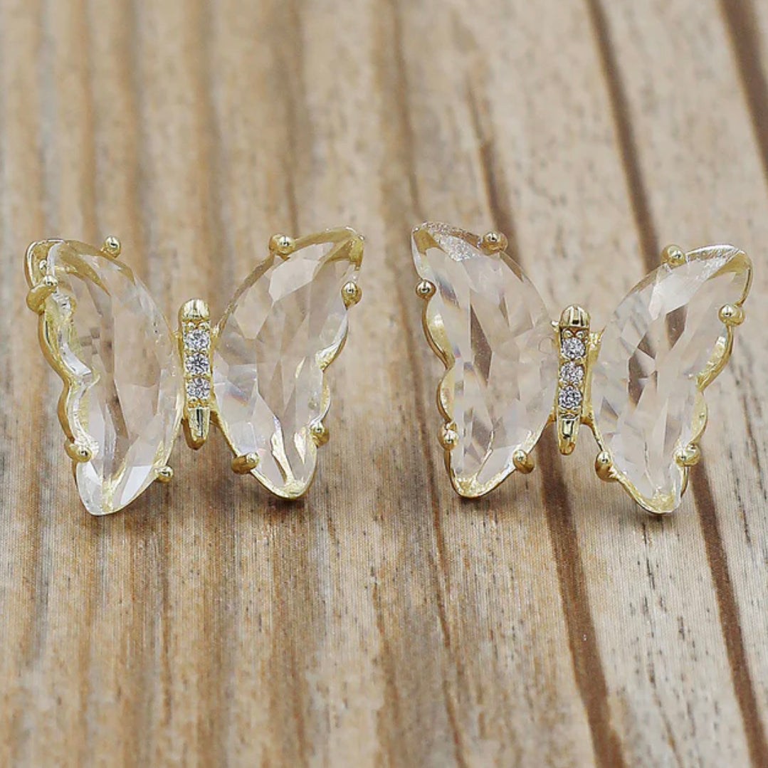 Crystal Butterfly Nail Gems - Various Colours - 5pck