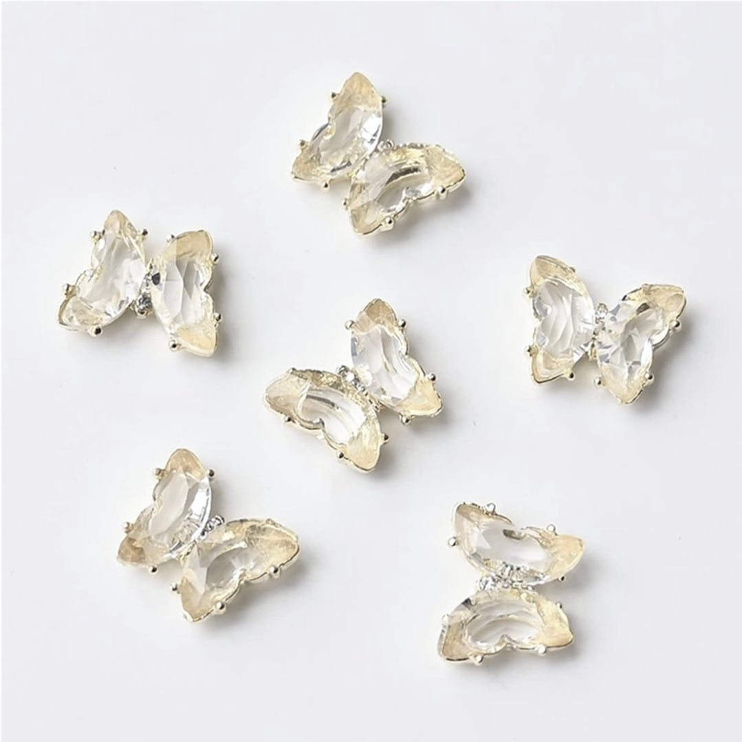 Crystal Butterfly Nail Gems - Various Colours - 5pck
