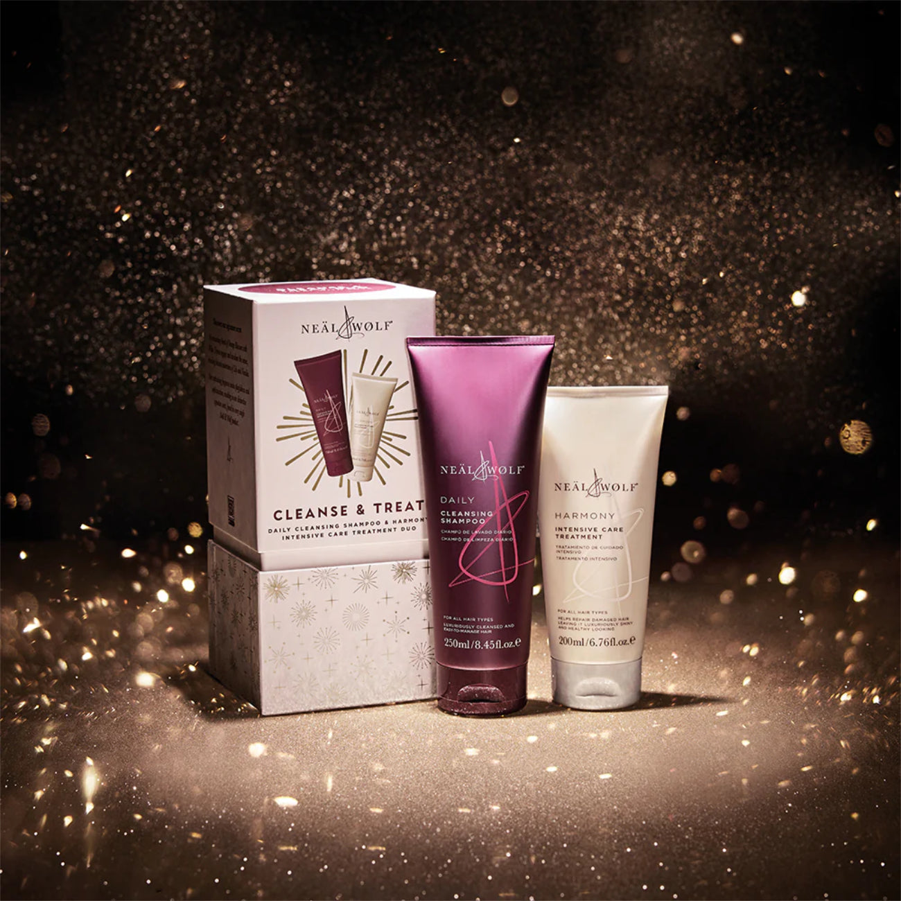 Neal and Wolf CLEANSE & TREAT Duo Collection Daily Shampoo & Harmony Treatment Gift Set