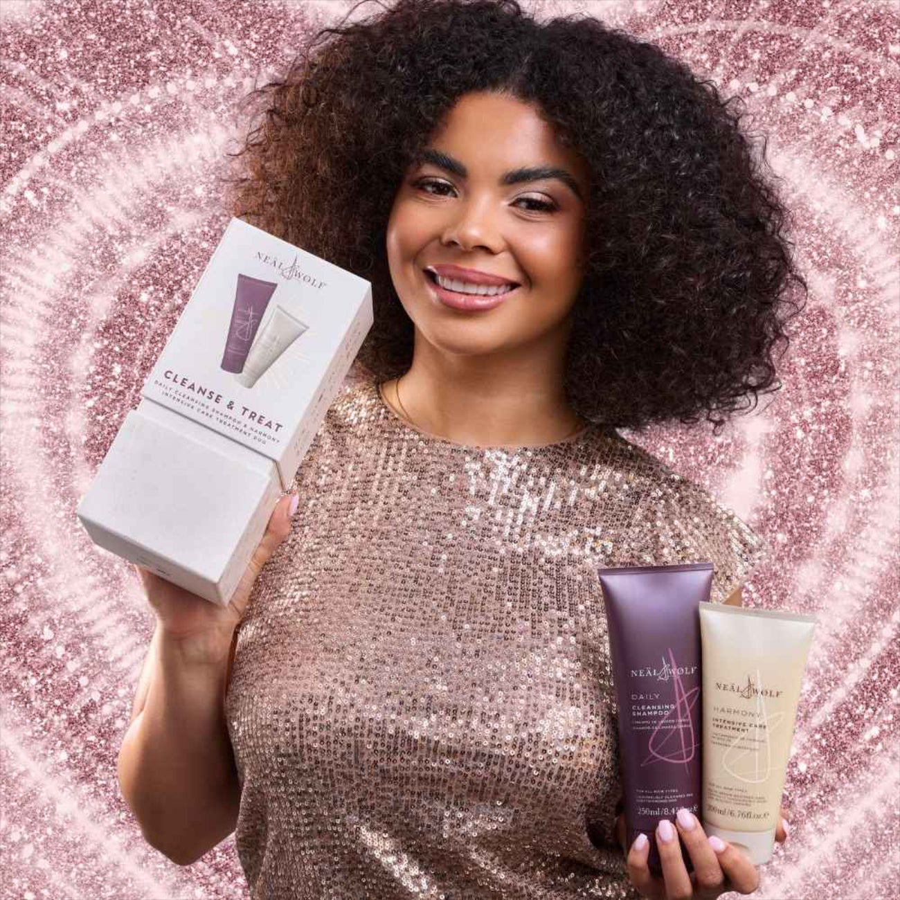 Neal and Wolf CLEANSE & TREAT Duo Collection Daily Shampoo & Harmony Treatment Gift Set