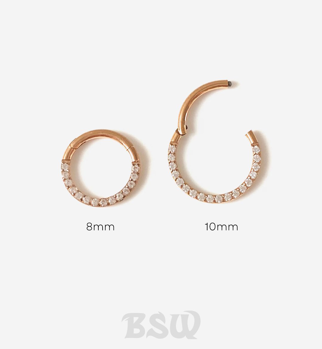 Titanium Forward Inlaid Crystal Hinge Ring