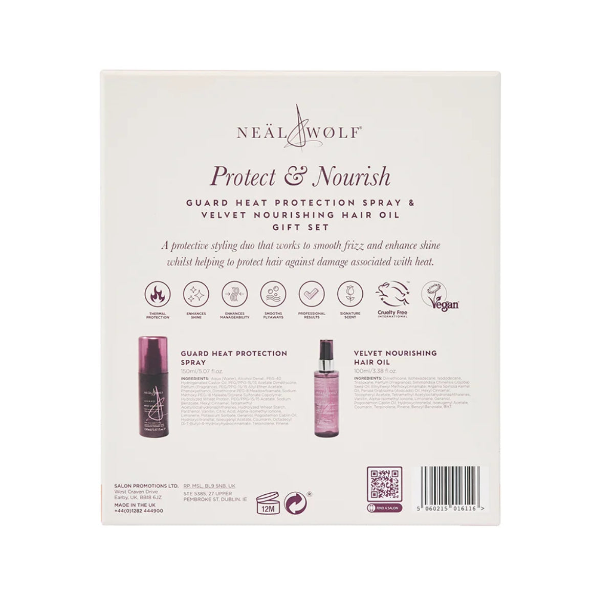 Neal & Wolf Protect & Nourish Collection Heat Protection Spray & Nourishing Hair Oil Gift Set