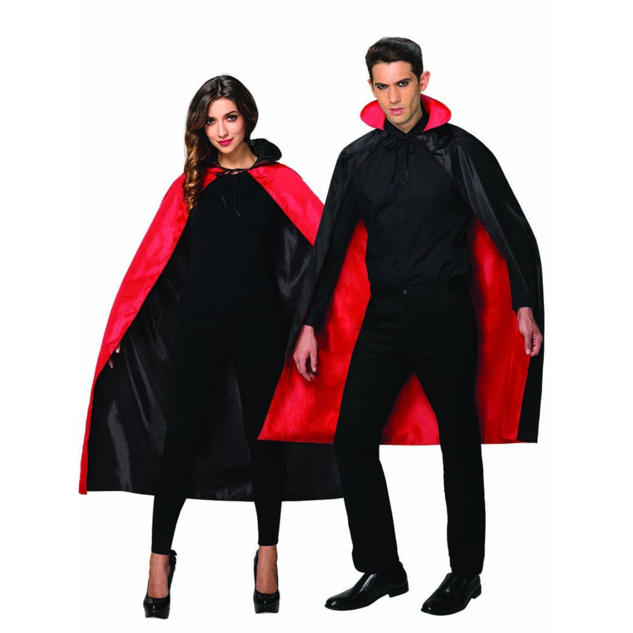 Adult Reversible Red and Black Cape
