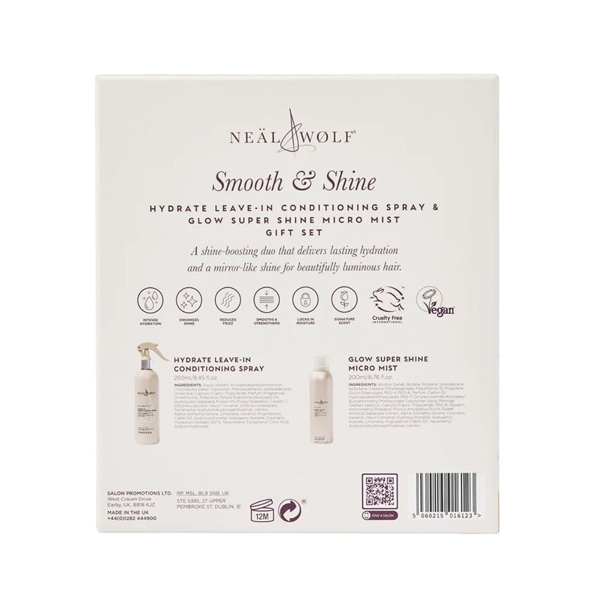 Neal & Wolf Smooth & Shine Collection Leave-In Conditioning Spray & Super Shine Micro Mist Gift Set