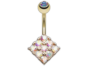 Light Pink Sparkle Overload Belly Button Ring 10mm NA24