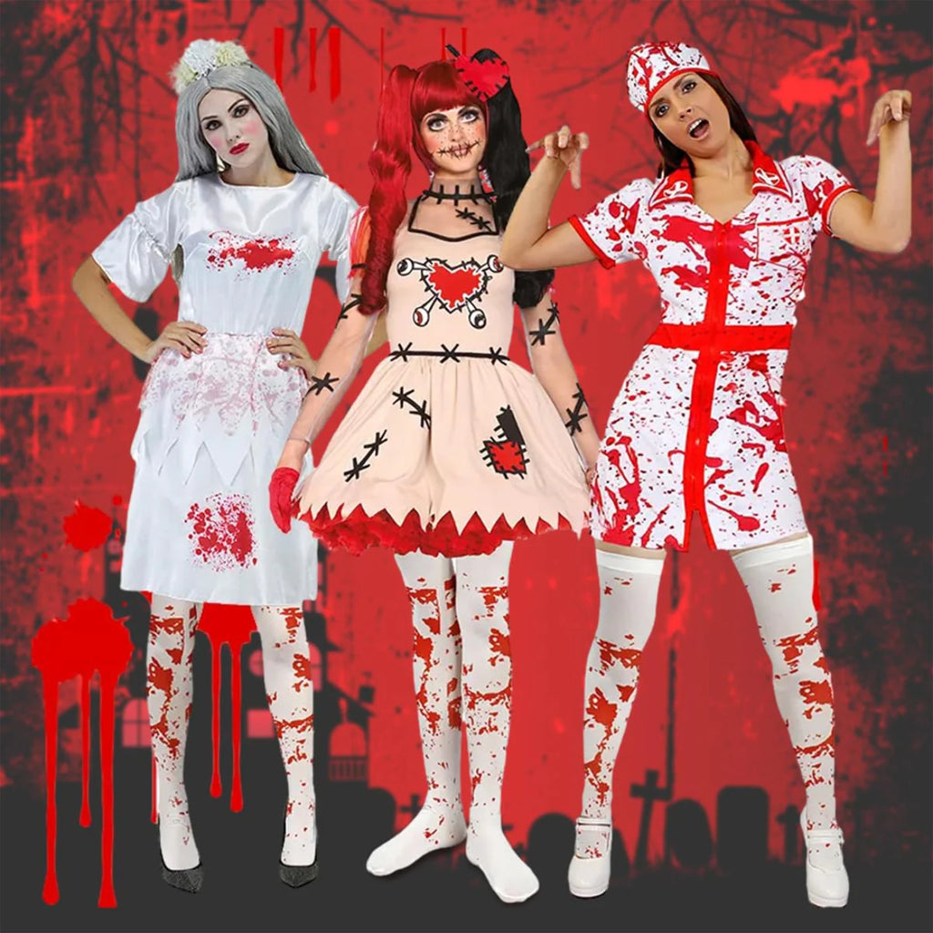 White Blood Splattered Stockings