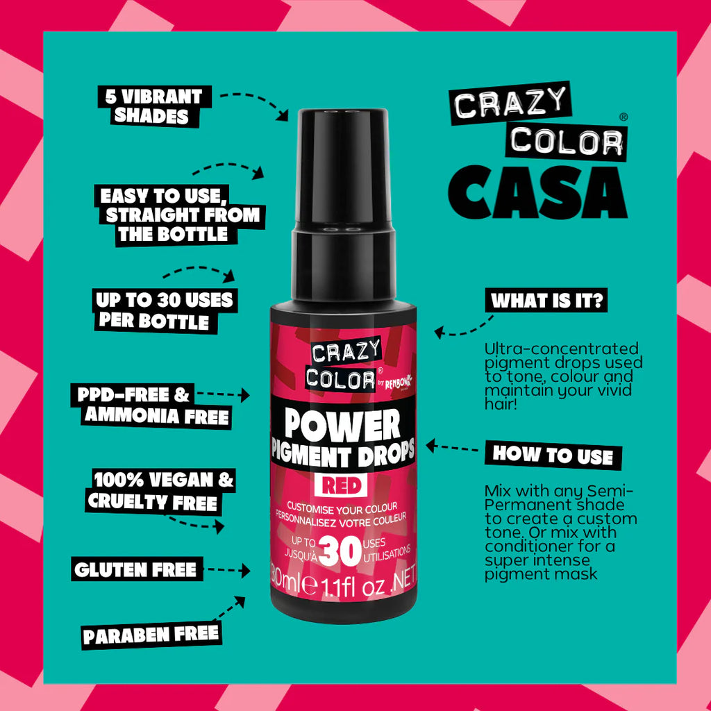Crazy Colour Power Pigment Drops 30ml