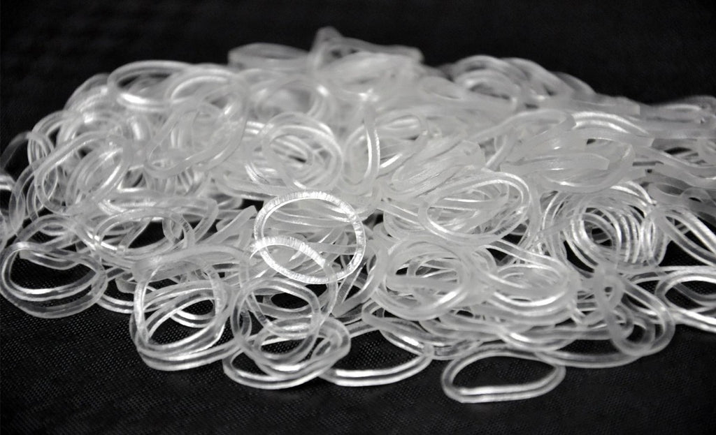 Hair Tools Rubber Bands Black or Clear 300pcs