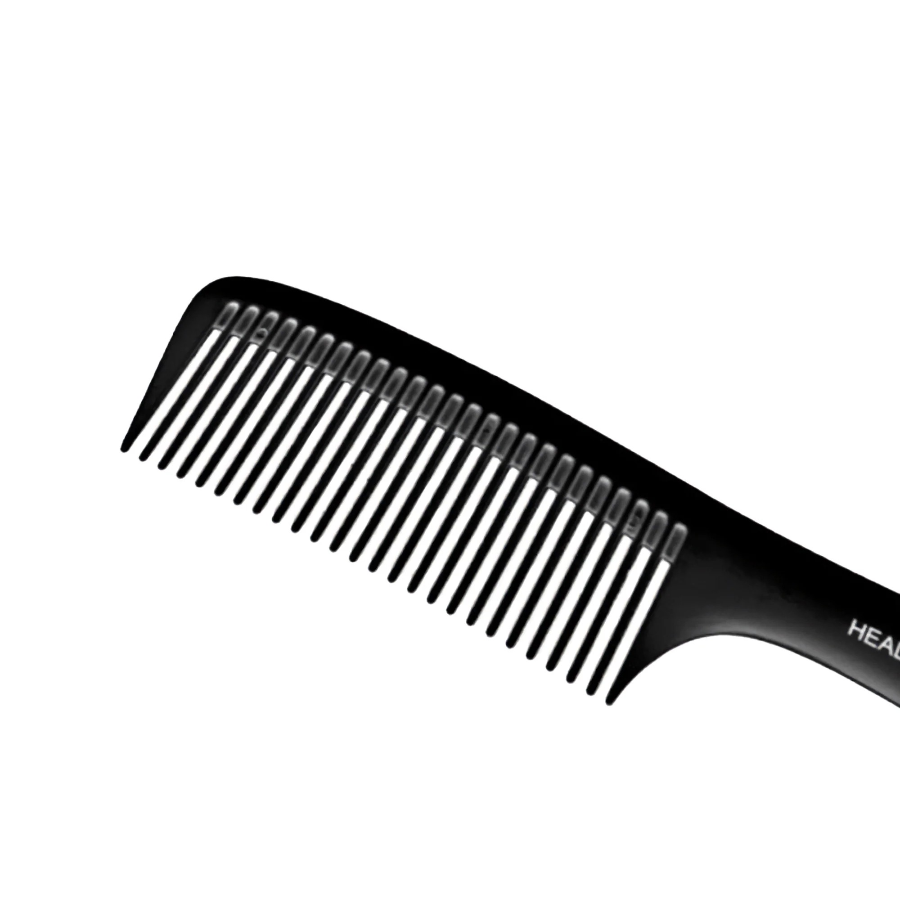 headjog 206 black comb close up showing the plastic teeth