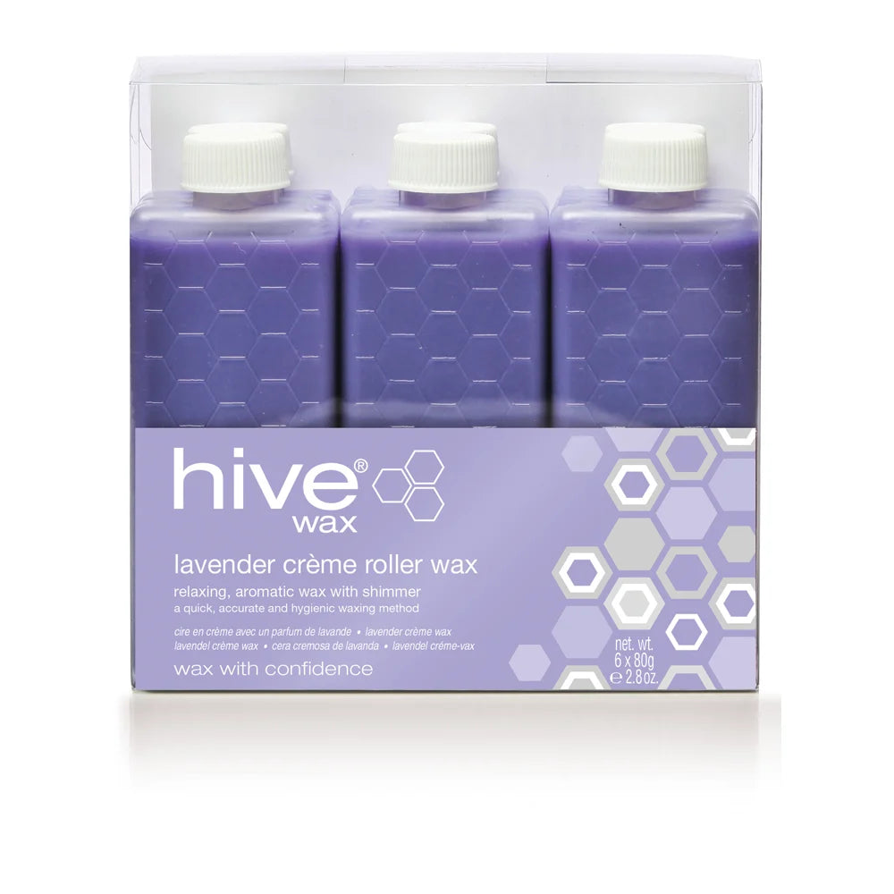 Hive Wax Lavender Shimmer Crème Roller Wax Refill Cartridges 6 Pack