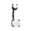 Black and Iridescent Navel Bar