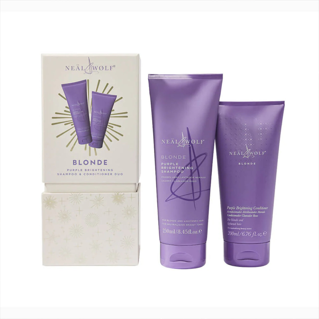 Neal and Wolf BLONDE Duo Collection Purple Shampoo & Conditioner Gift Set