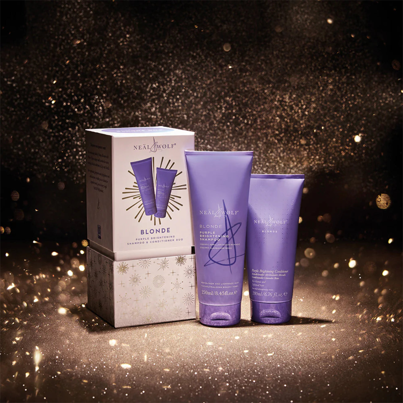 Neal and Wolf BLONDE Duo Collection Purple Shampoo & Conditioner Gift Set