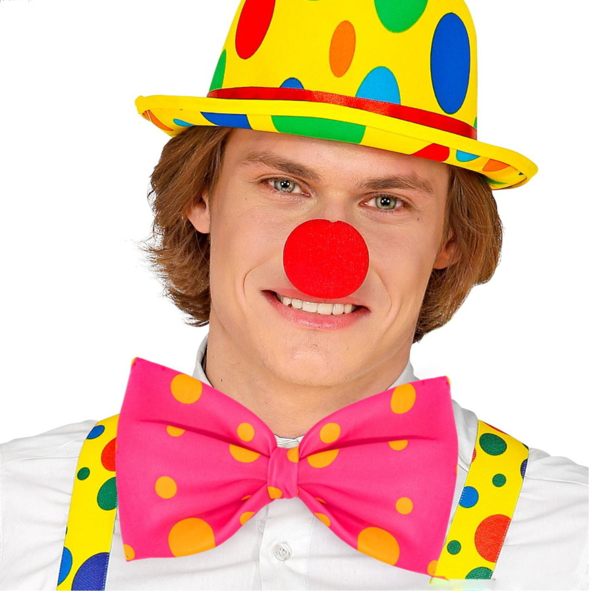 Spotty Clown Bow Tie Blue or Pink