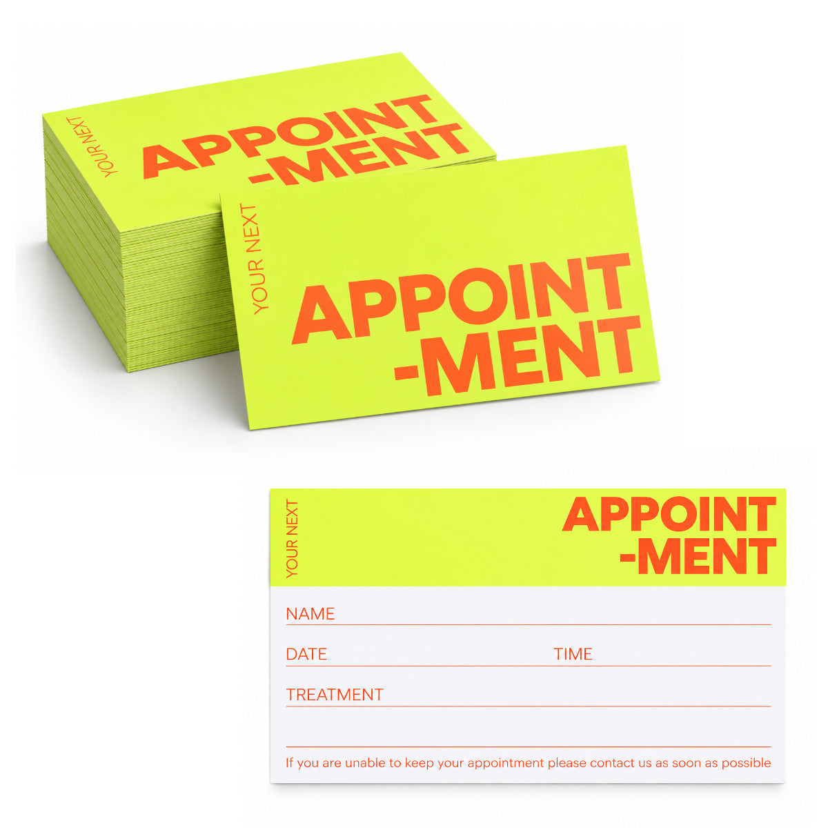 Appointment Cards 100pck - Various Designs