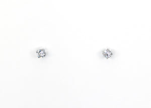 Boxed Studs : CZ Clear Square Studs