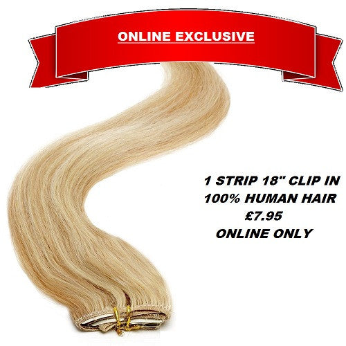 Bellisima Clip In Human Hair Strips - beauty spot warehouse