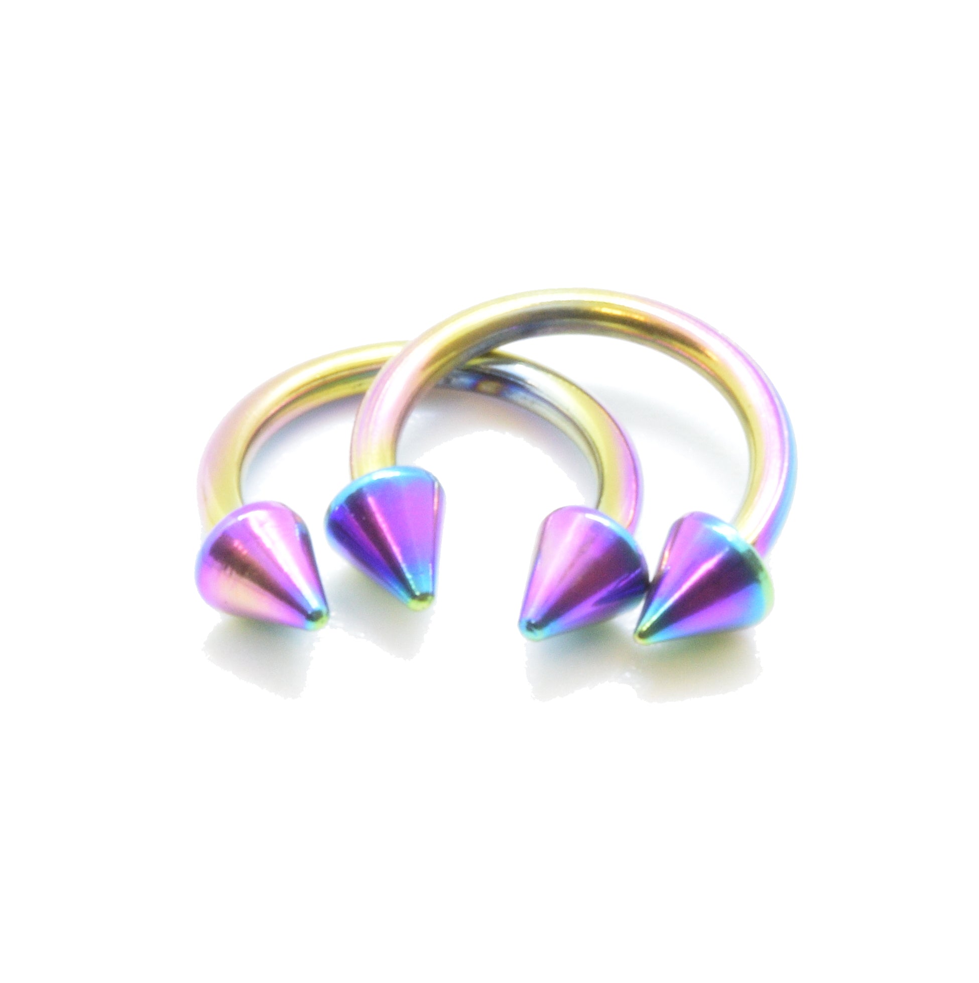 Horse shoe : 1.2mm Rainbow spikes