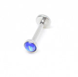 Lip Jewellery - Silver bar & Blue opal - beauty spot warehouse