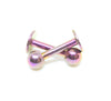 Lip Jewellery : Pink anodised rounded piece 6mm - Pair - beauty spot warehouse