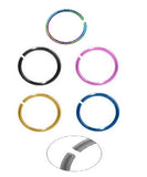 5 Pack Titanium Coated Surgical Steel Seamless Rings - beauty spot warehouse