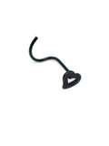 Heart shaped J Nose stud - variety of colours