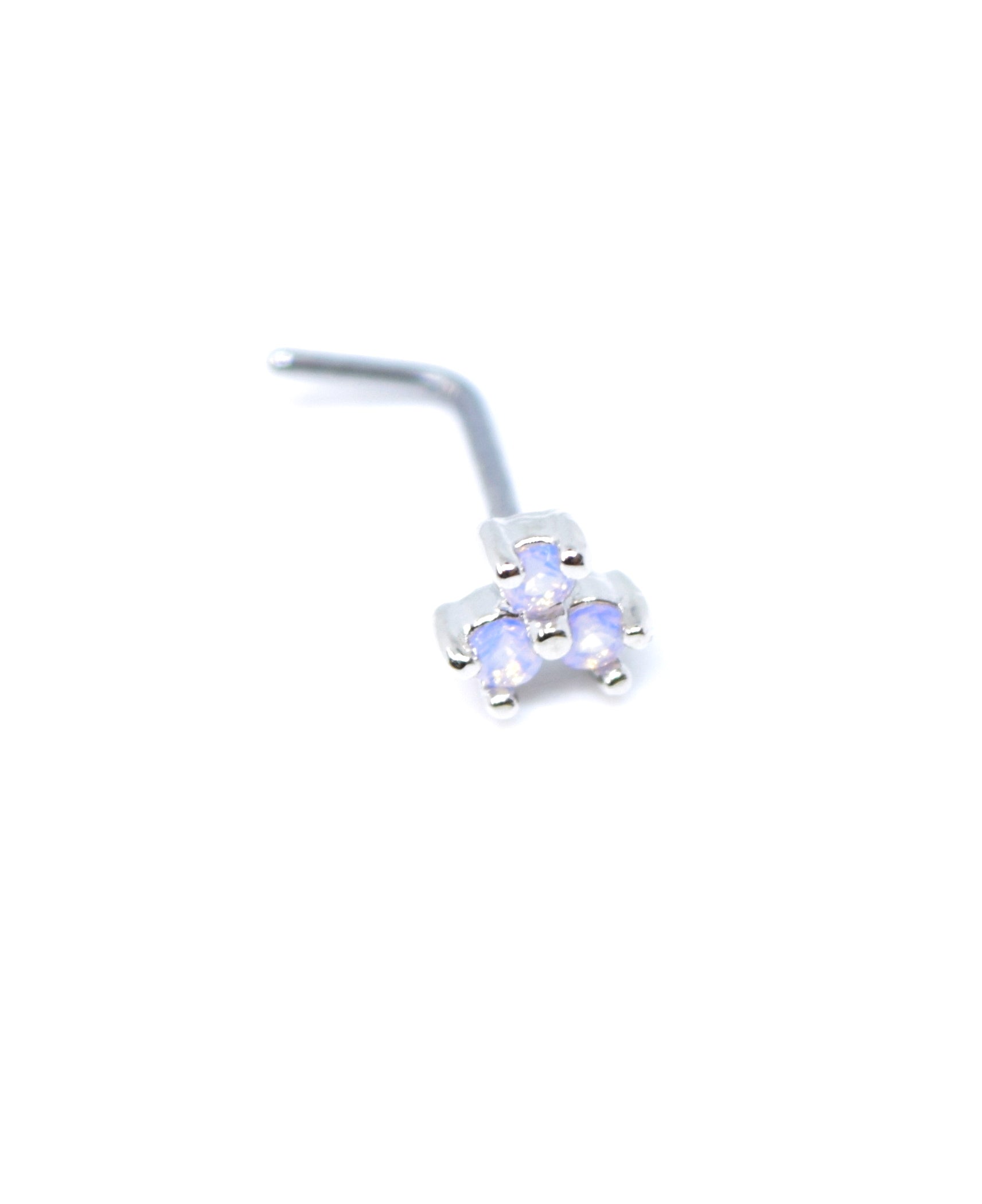 Single Silver blue opal L piece