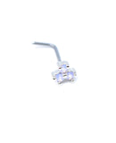 Single Silver blue opal L piece