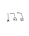 3 Pack of Silver Nose Studs