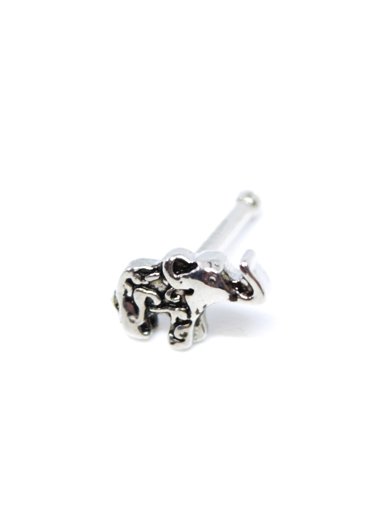 Silver elephant nose stud