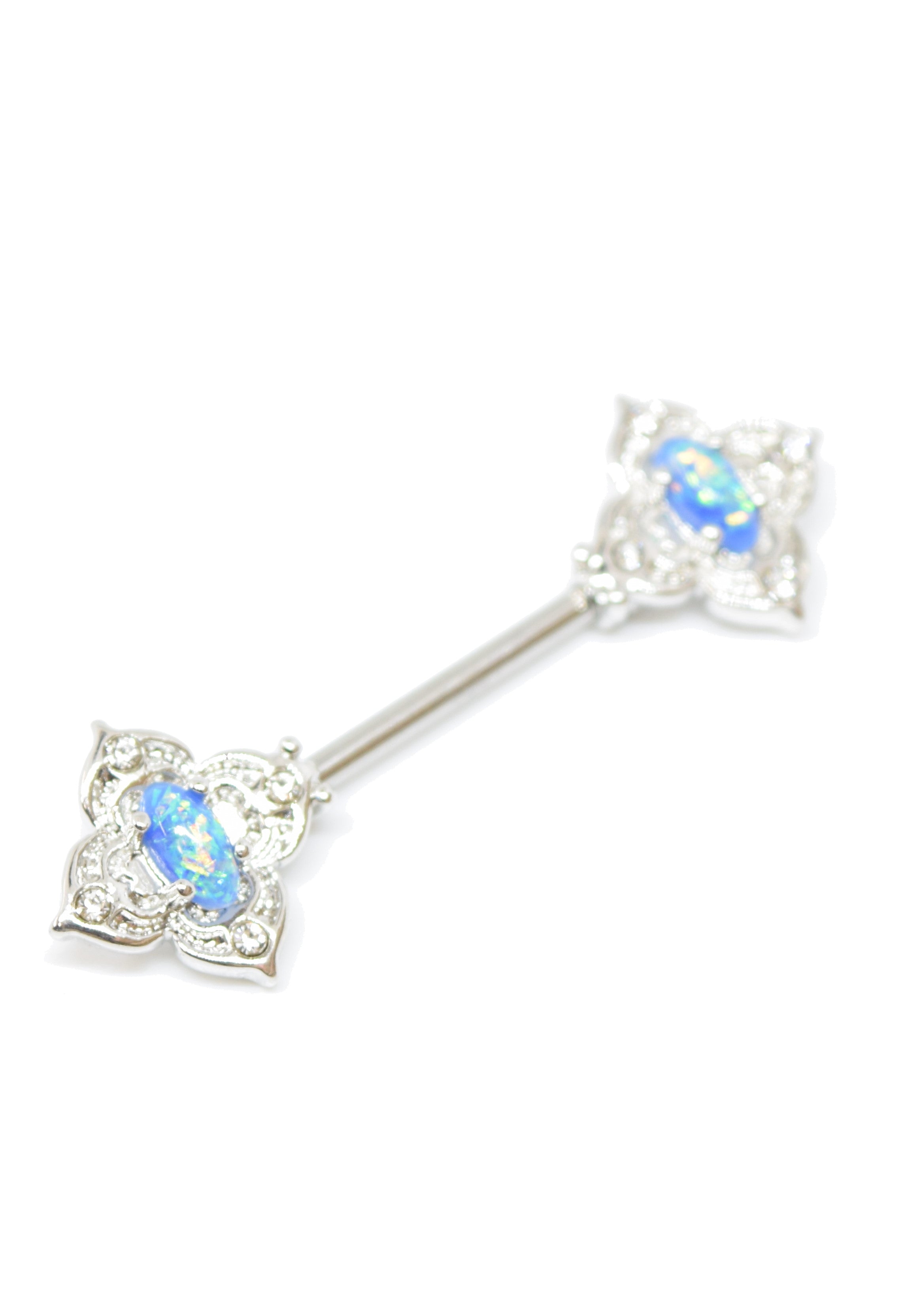 NP06 Silver bar with blue opal