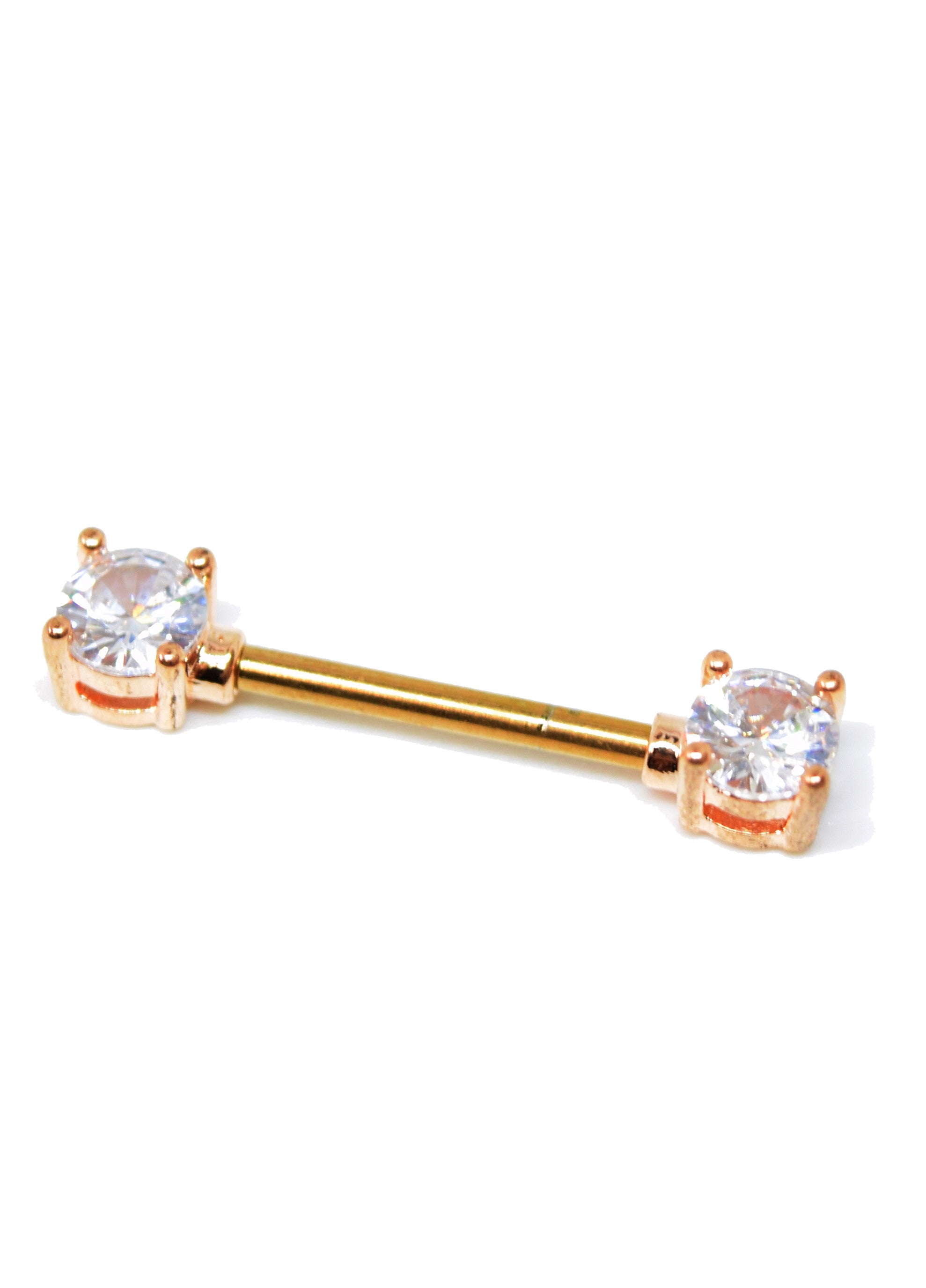NP11 Rose gold and clear circular gems
