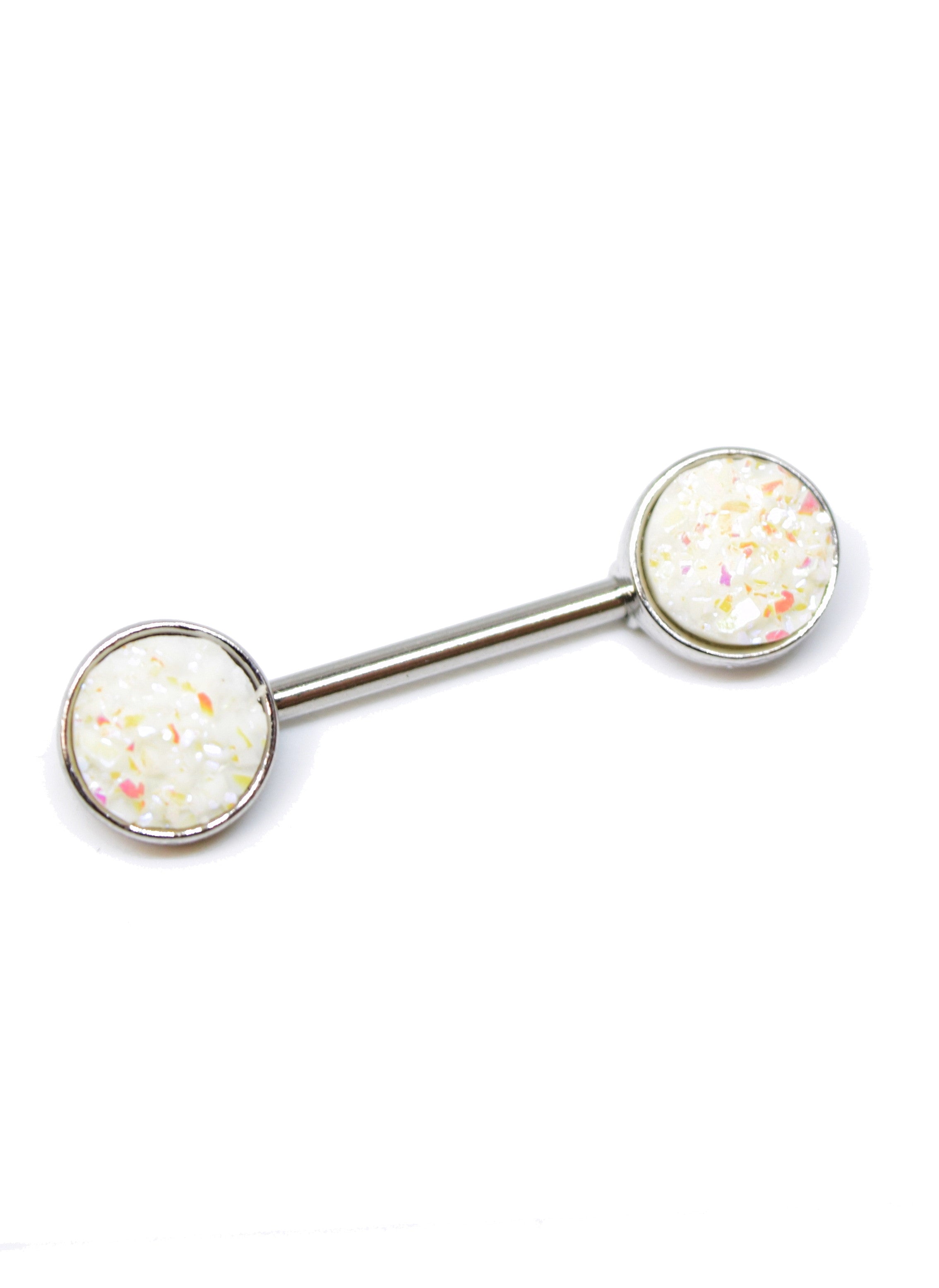 NP13 - Silver bar with White Opal