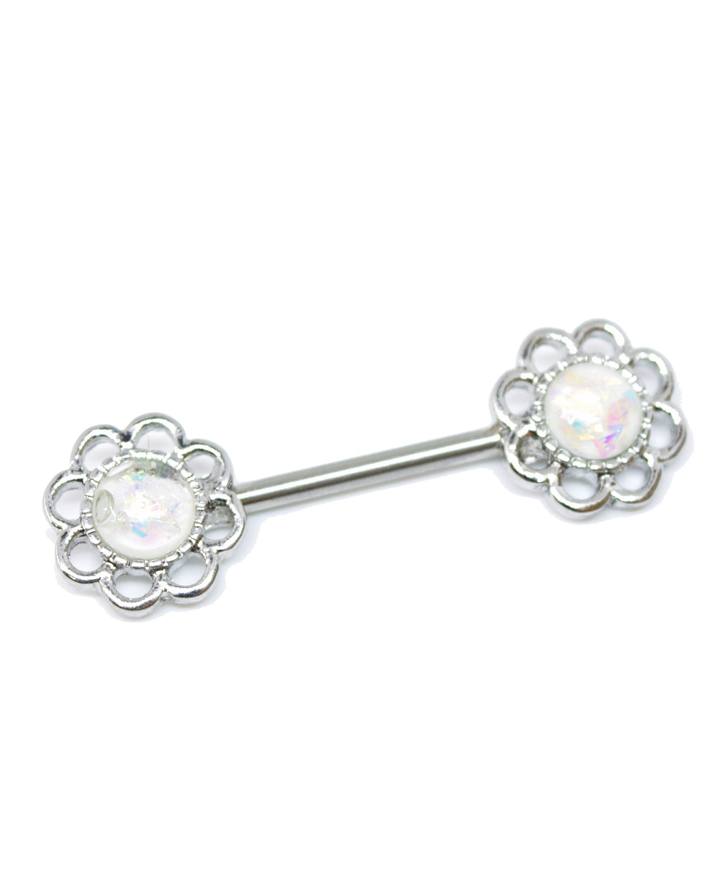 NP25/26/27 : Silver opal petal designed bar - various colours